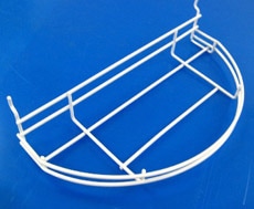 Wire Formed POP Steel Shelf with Radius for the Food Industry 